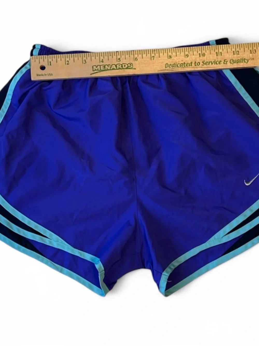 Nike Dri-Fit Women's Royal Blue Athletic Shorts with Teal Trim M, NWOT
